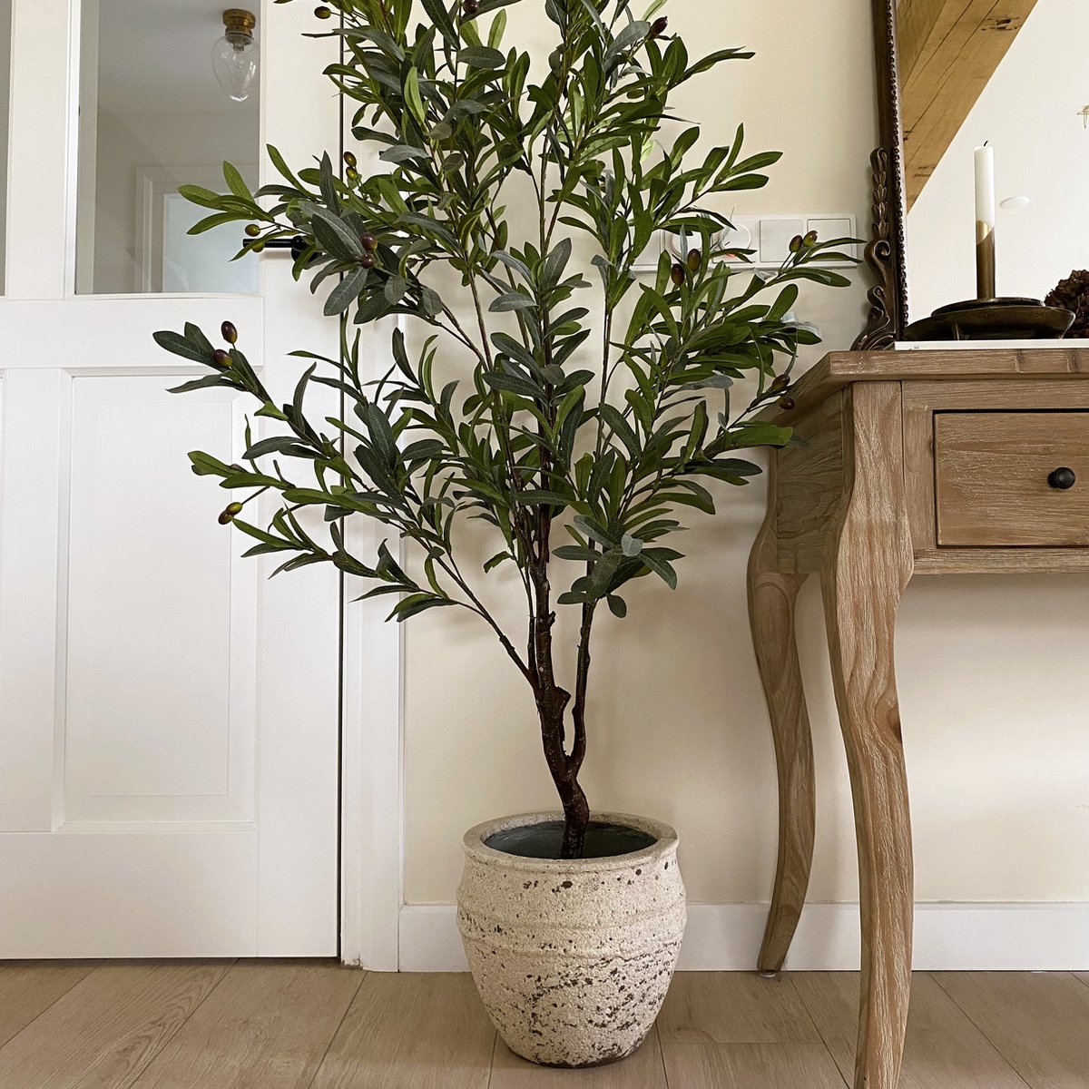 Causeway Bay Crea Lime plantenpot Ivoor 27x25cm