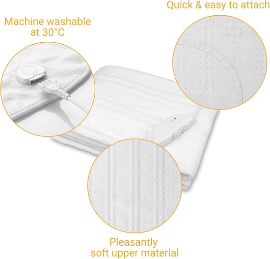 Warmte-onderbed 150 x 80 cm, elektrische bedwarmer met 10 temperatuurniveaus en 1-9 uur automatische uitschakeling, eenvoudige bevestiging op bed en matras, machinewasbaar (lichtgrijs Warmte-onderbed 150 x 80 cm, elektrische bedwarmer met 10 temperatuurniveaus en 1-9 uur automatische uitschakeling, eenvoudige bevestiging op bed en matras, machinewasbaar (lichtgrijs