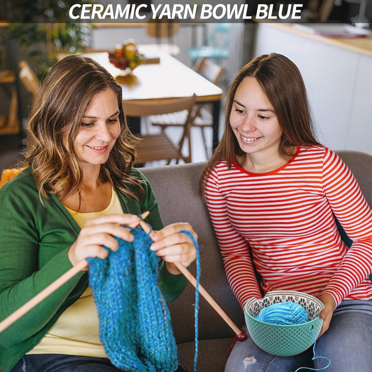 Handgemaakte Houten Garen Bowl Ronde Vorm 5.5×3.2 inch Wolhouder Organizer voor Breien Haak