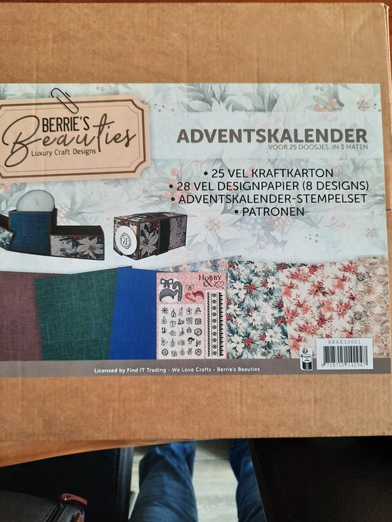 Berrie's Beauliers adventskalender voor 25 doosjes in 3 maten