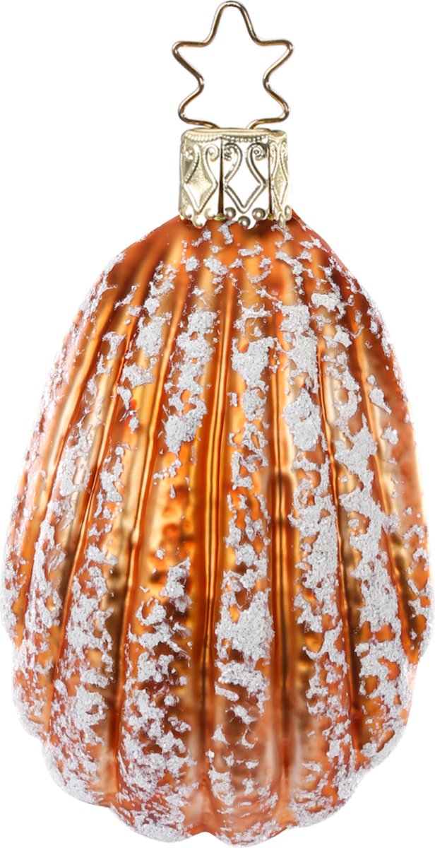 Inge Glas - Kerstornament - Bruine Madeleine - Madeleine Kerstbal - Glazen Kersthanger