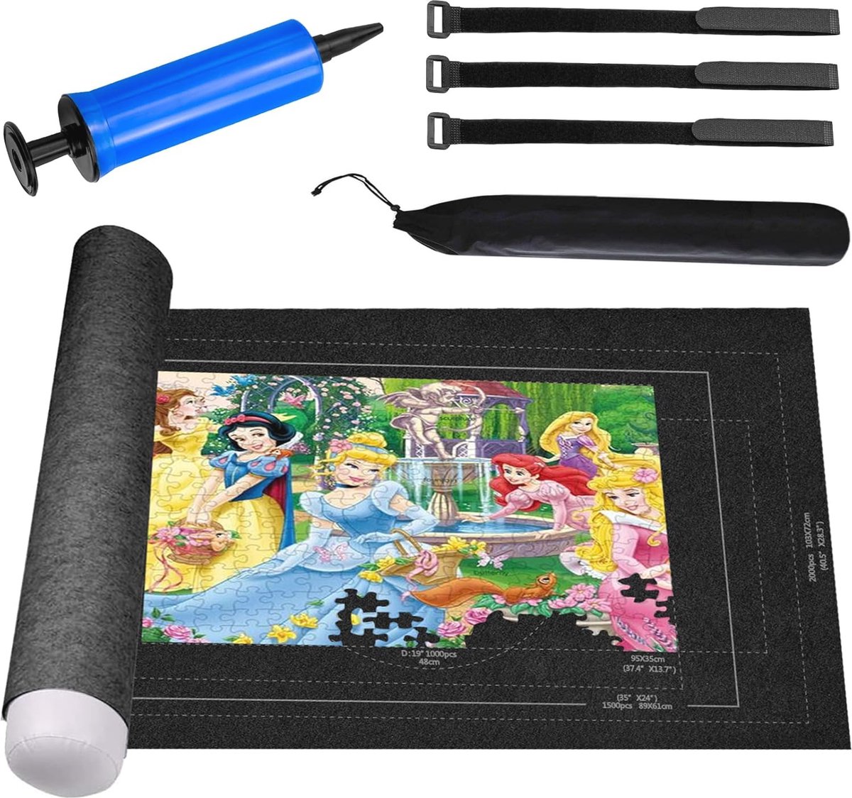 Puzzelmat voor 2000 stukjes met Vilten Rolmat en Hulpgereedschap
