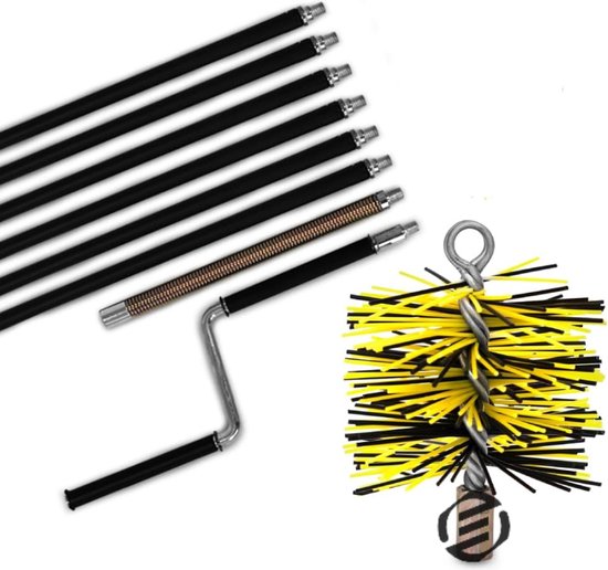 Equivera Kit ramoneur - Ramoneur - Brosse à cheminée - Ramoneur