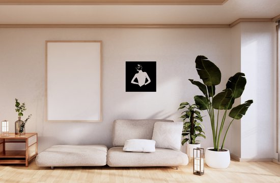 Djemzy - Femme au chignon - décoration murale salon - décoration murale chambre - décoration murale - décoration murale - panneau mural - art mural - bois - noir - abstrait - MDF 6 mm