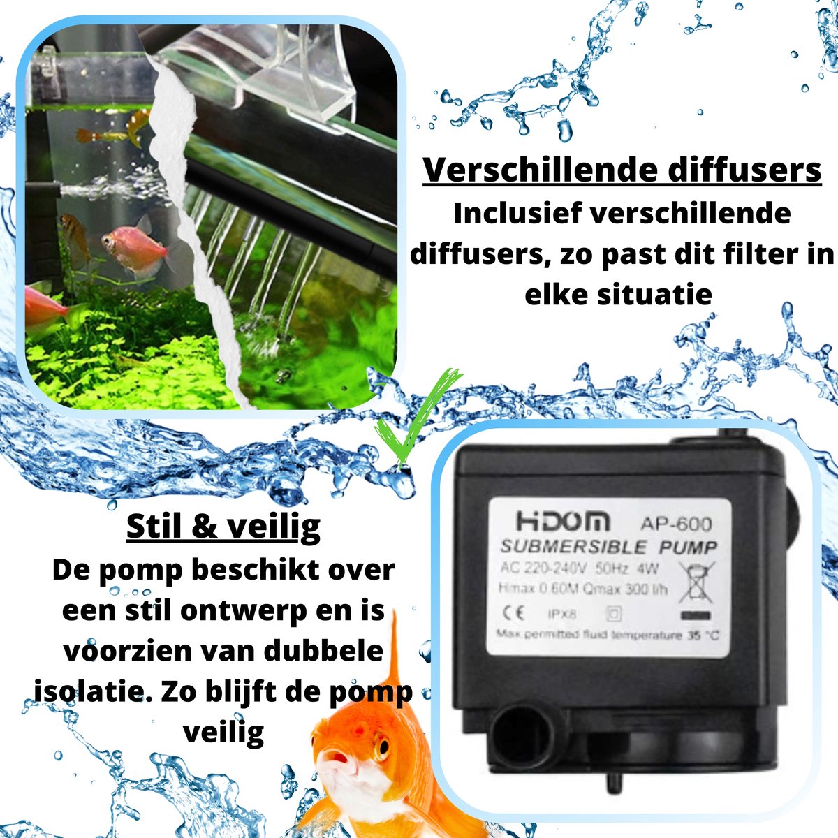 AquaKonings Aquariumfilter 200L/H 0L-50L thumbnail 4