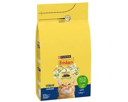 2x Friskies droogvoer voor katten - zalm, tonijn & groenten - kattenbrokken voor gesteriliseerde katten- 1.5kg