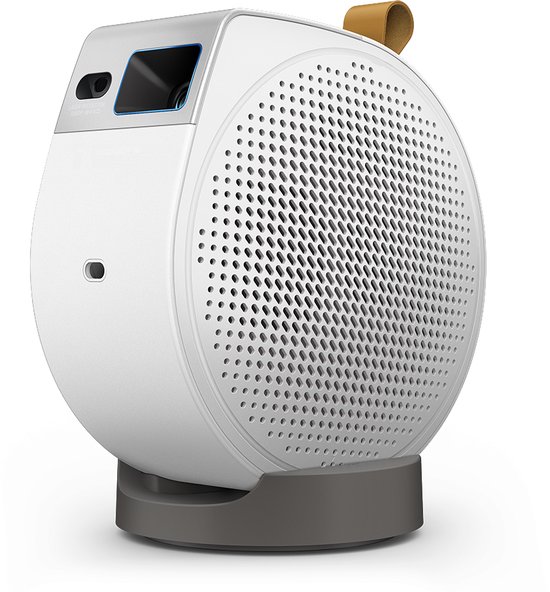 BenQ GV50 1080p Full HD Laser Mini Beamer - Draagbare muur- en plafondprojector met statiefvoet - Projectie met roterende hoek - Projector met 500 Lumen - 18W bass Bluetooth speaker - Google TV met Netflix - Chromecast & AirPlay - Autofocus