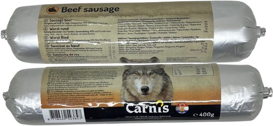 Carnis Vleesworst 100% Rund 400gr