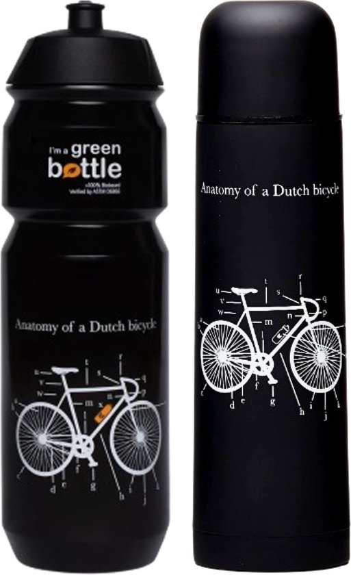 Retulp Combi Pakket Fiets - Bidon - Thermosbeker - Waterflessen - Sport - Waterfles - Drinkfles - 750 ml - 2 stuks