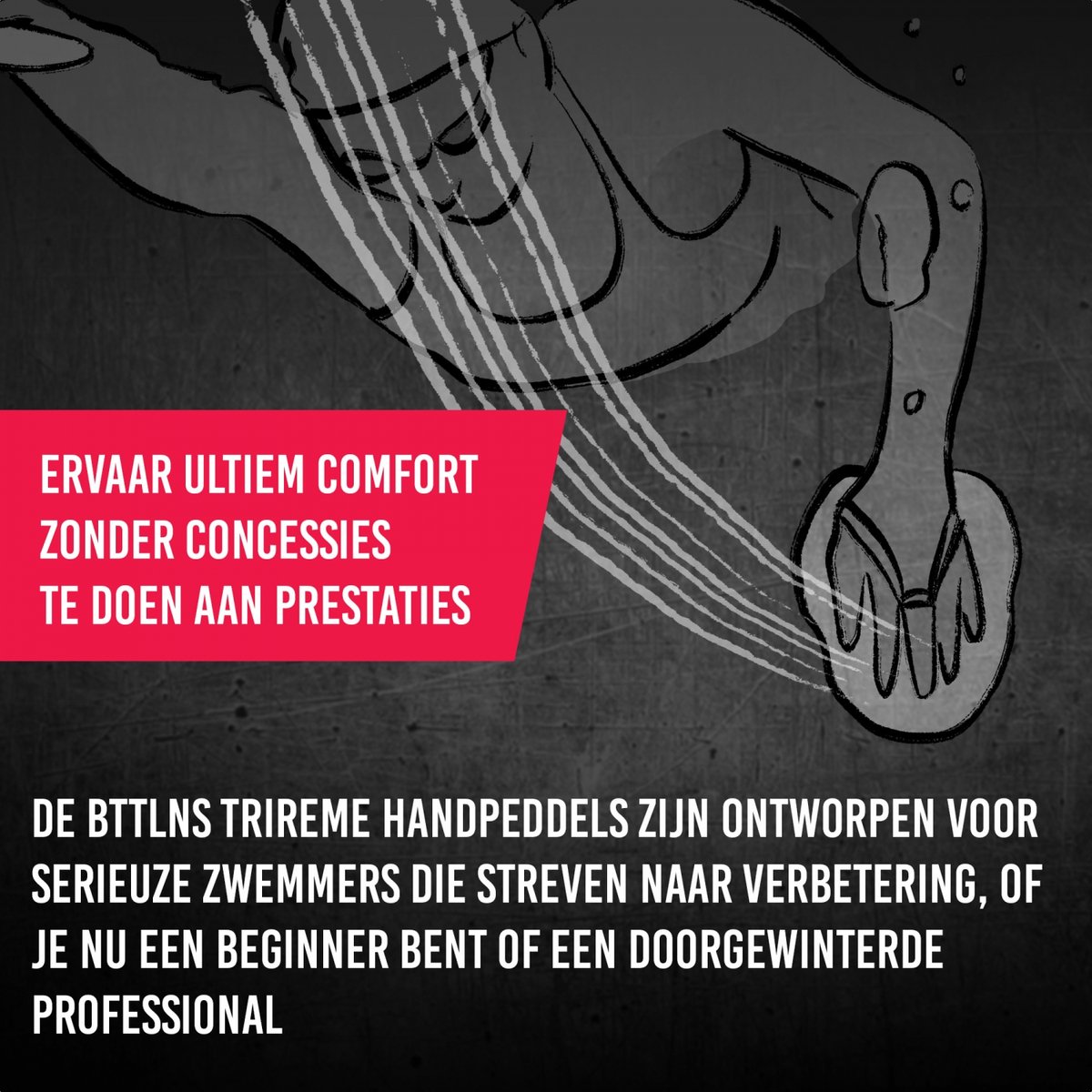 BTTLNS Handpeddels - Perfecte pasvorm - Perfectioneer je zwemtechniek - Zwempaddles - Alle niveau's - Meer zwemkracht - Trireme 1.0 - Zilver - M — afbeelding 7