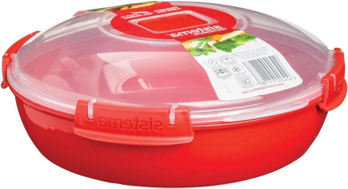 Magnetron Bord Rood - 13 Liter Capaciteit magnetron bakjes met deksel
