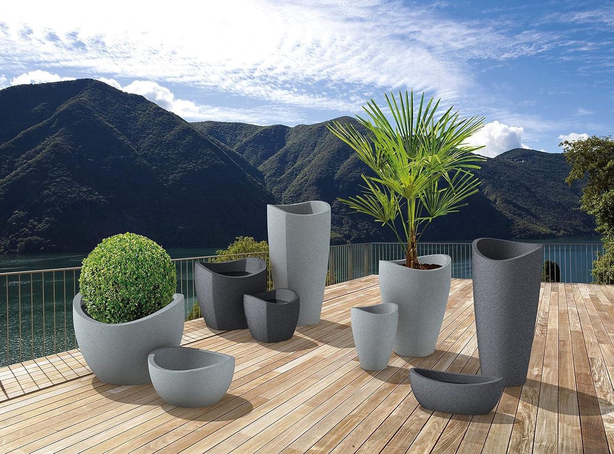 Elho Greenville Trough Long kunststof bloembak 50 cm living black kopen? - tuincentrum
