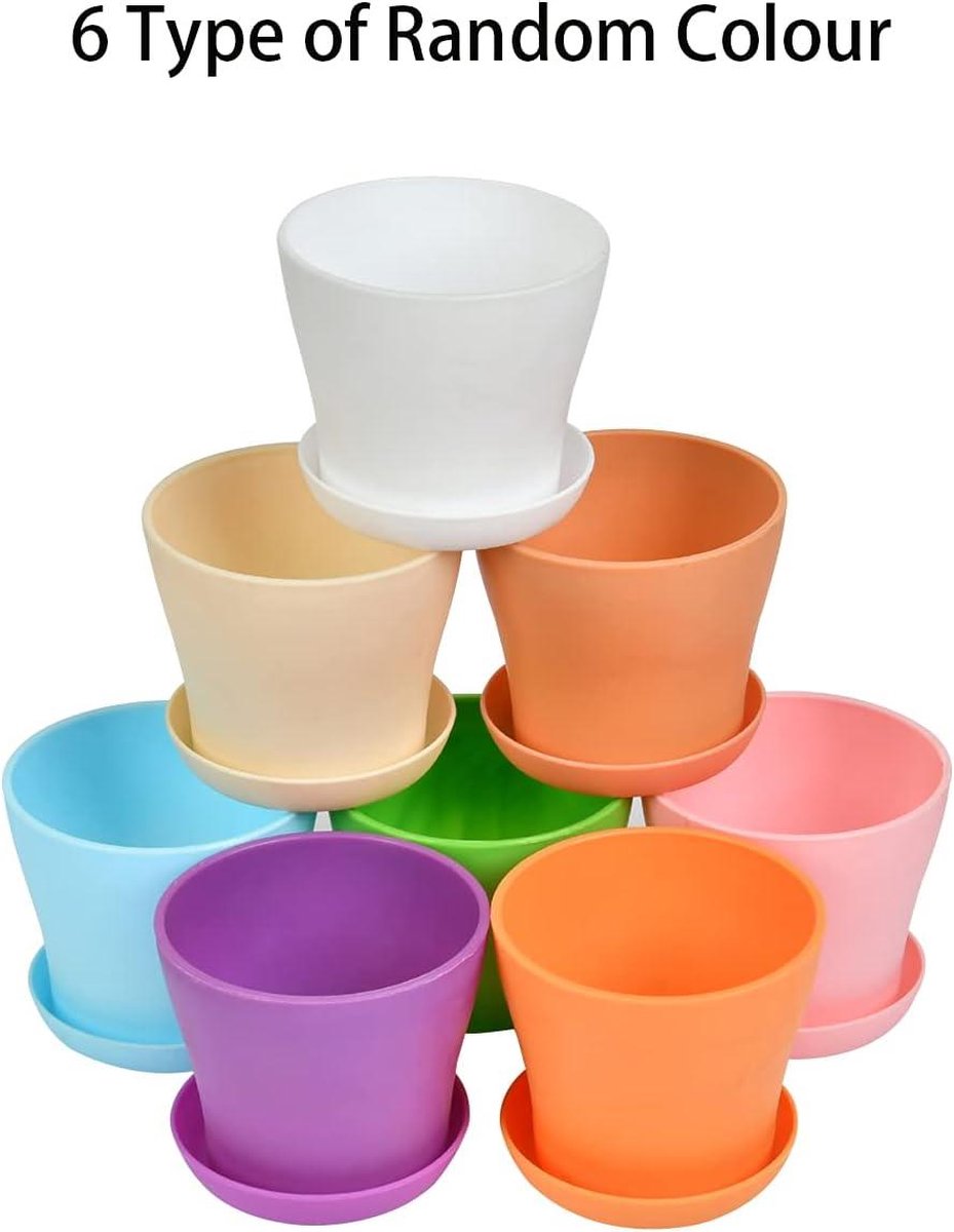 Lot De 20 Soucoupes Pour Pots De Fleurs - Plastique Durable 15,7 Cm - Couleur Café