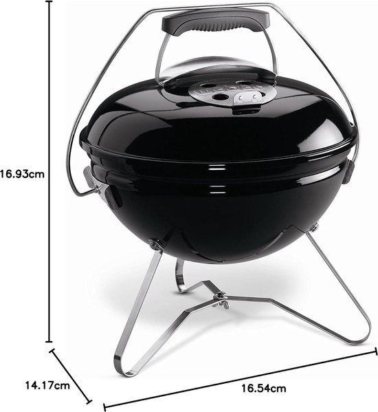 Barbecue draagbaar 34 cm met tang kopen