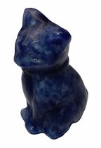 Sodalite de chat miniature en pierre de cristal