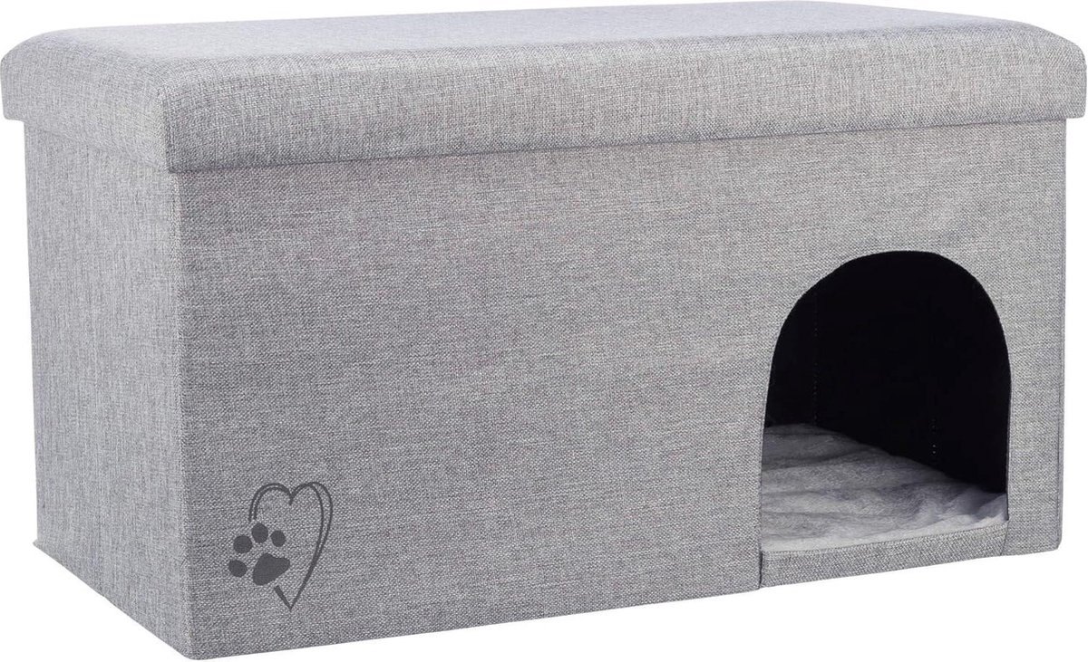Grot 36315 Kimy 72 × 40 × 40 cm lichtgrijs - kattenmand suis-grijs kattenbench