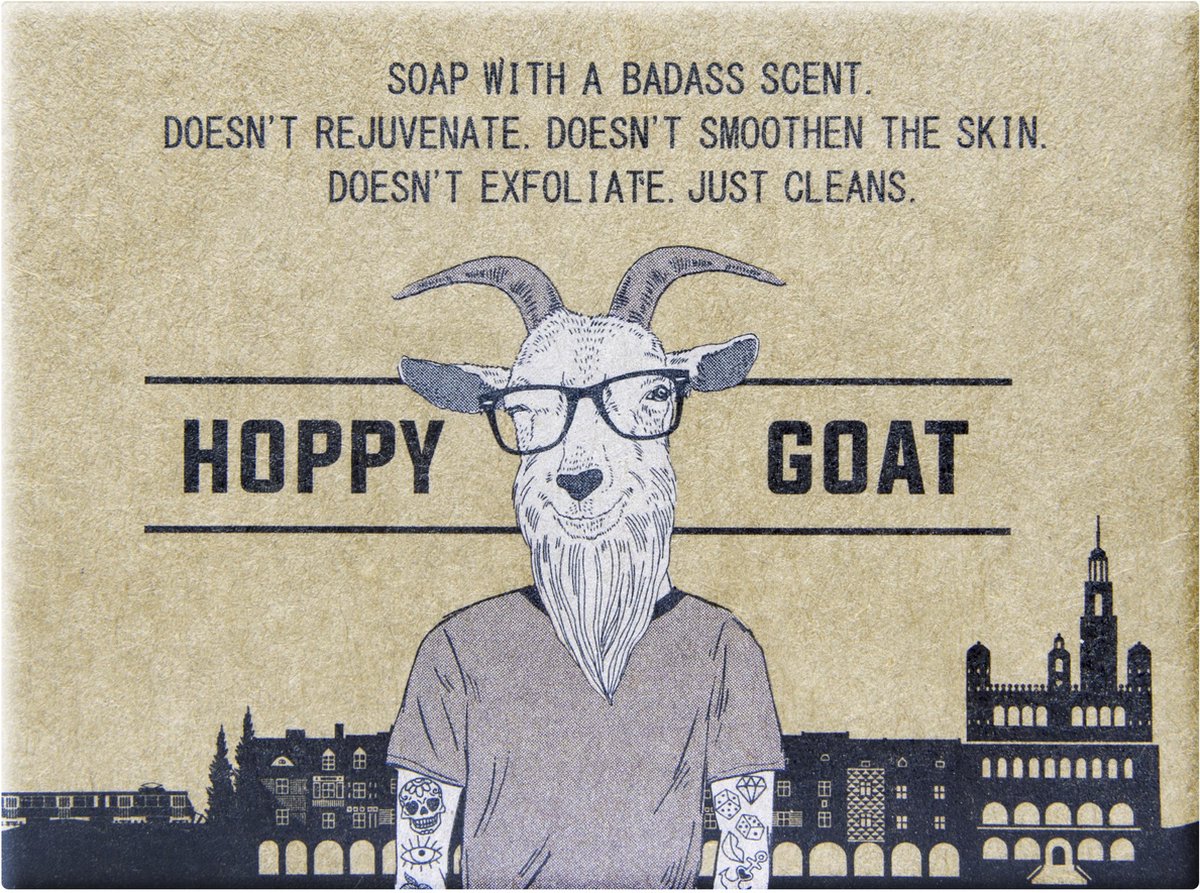 LaQ Hoppy Goat Soap Bar – Natuurlijke Glycerine Zeep – Handgemaakte Vegan Zeep Mannen – Ruikt naar Hop – 85g