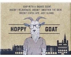 LaQ Hoppy Goat Soap Bar – Glycerine Zeep Blok voor Mannen met Shea-, Cacao- en Mangoboter – Handgemaakt – Vegan – 85 g