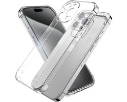 BixB hoesje geschikt voor iPhone 16 Pro Max hoesje -shockproof backcover met stevige randjes - transparant
