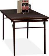 tuintafel inklapbaar - uitschuifbaar 166-215 cm - kunststof - staal - 8 personen - bruin