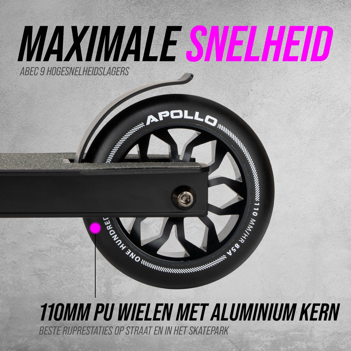 Apollo Eagle Stuntstep, geanodiseerde professionele stuntstep, kinderstep met ABEC 9 kogellagers, wielen van 110 mm, ook voor tieners en volwassenen, trucstep