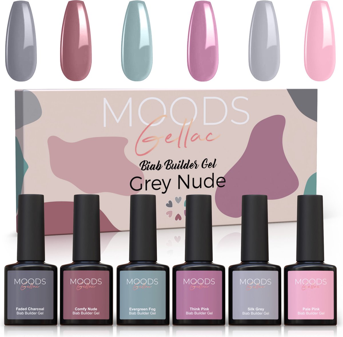 Goedkoopste Moods Gellac BIAB - Builder in a Bottle – BIAB Nagel Builder Gel - Grey Nude - HEMA & TPO Free