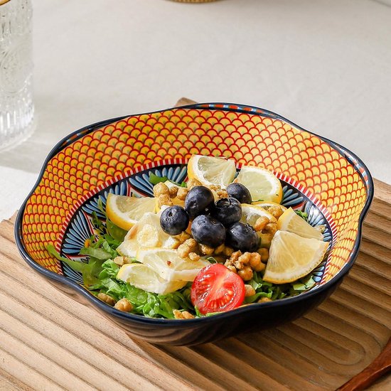 HENXFEN LEAD Porcelain Salad Bowl, 590 ml, Multi-Purpose