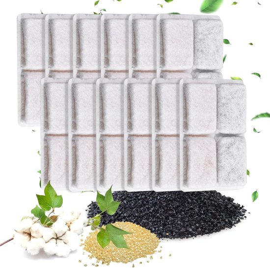 12 Packs Vervangende Filters Voor Een Smakelige Hondenwaterfontein 230Oz/7l Incl