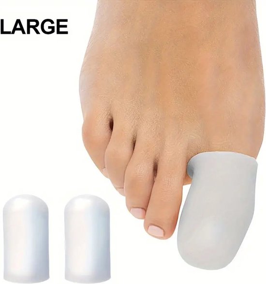 Gel Teenbeschermer Set Van 2 I Teenbeschermers I Teenkap I Polymeer I Soft Gel I Maat M/L