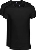 Alan Red T-shirts James (2-pack) - diepe O-hals - zwart -  Maat L