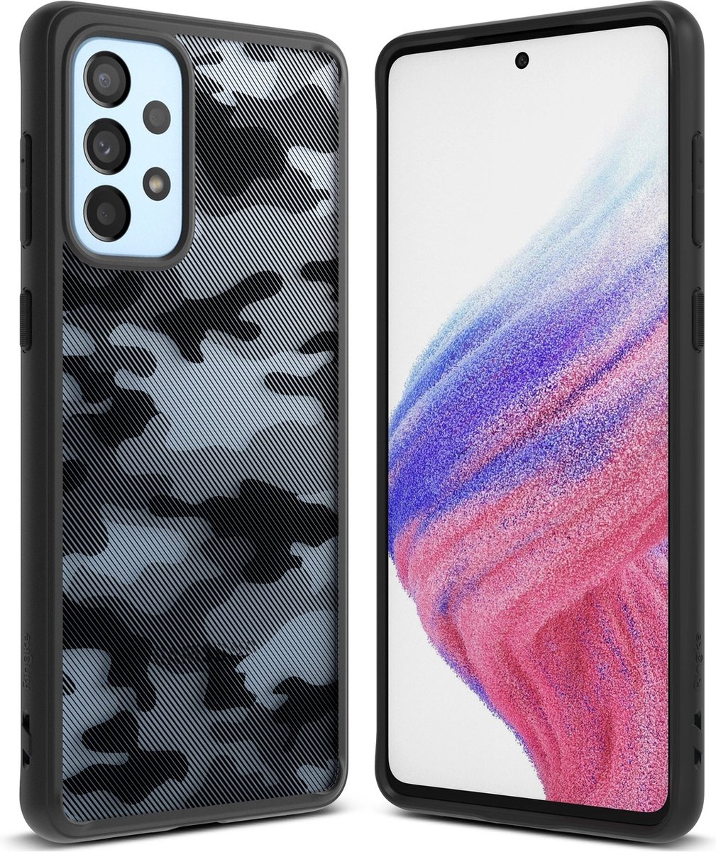 Ringke - Fusion - Matte case met gelframe voor Samsung Galaxy A73 zwart