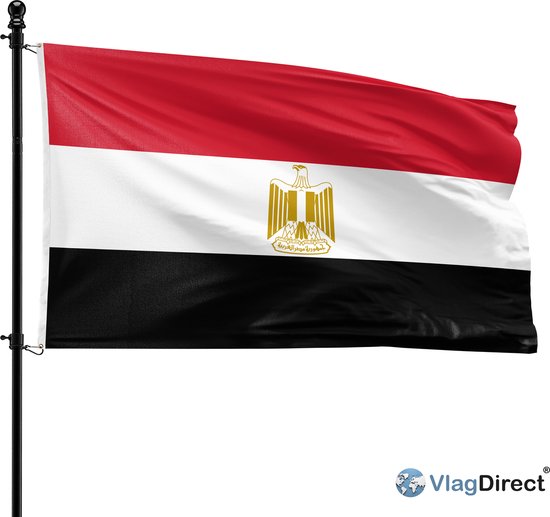 VlagDirect - drapeau égyptien - drapeau en Égypte - 90 x 150 cm.