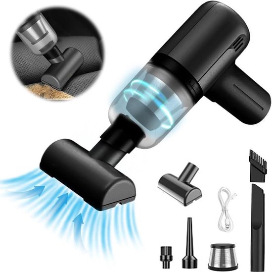 Tiazhan handstofzuiger, 15000PA Handheld Stofzuiger Snoerloos