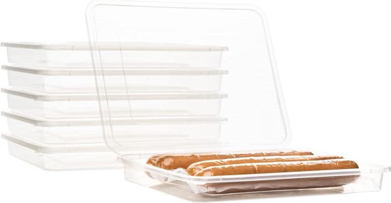 Five® | Koelkast opbergers set (koelkast bak C) | Transparant | Stapelbaar