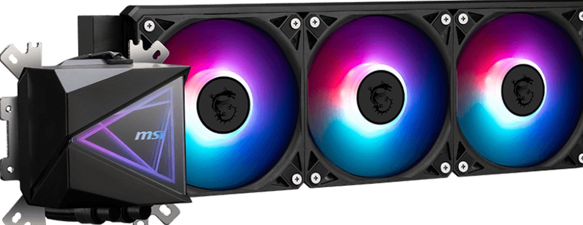 MSI MAG CORELIQUID I360 - Vloeistofkoelsysteem processor - afmeting radiator: 360 mm - voor: Intel LGA115x 1200 1700 - AMD AM4 AM5 - 3x 120 mm LDP ARGB fan - koper aluminium - zwart