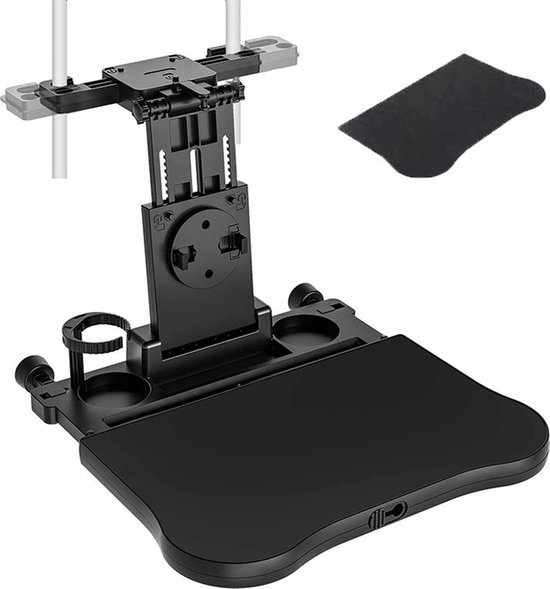 Foto: Op op multifunctionele auto tafel met antislipmat voor laptop achterbank autostoel organizer met tablet houder computer stoel eettafel beker hoofdsteun houder klaptafel stand voor telefoon tablet ipad zwart 