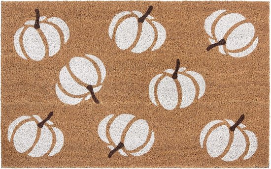 Hanse Home Kokosdeurmat voor binnen, vuilvangmat, naturel, kokosmat, hart, wit, deurmat antislip, voor hal, terras, entree, 45 x 75 cm