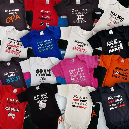 Barboteuse rouge avec "Sssssst... Mon oncle et moi regardons la Formule 1" - 3 mois - baby shower, enceinte, cadeau, cadeau maternité, rigolo, cadeau, bébé, texte, body