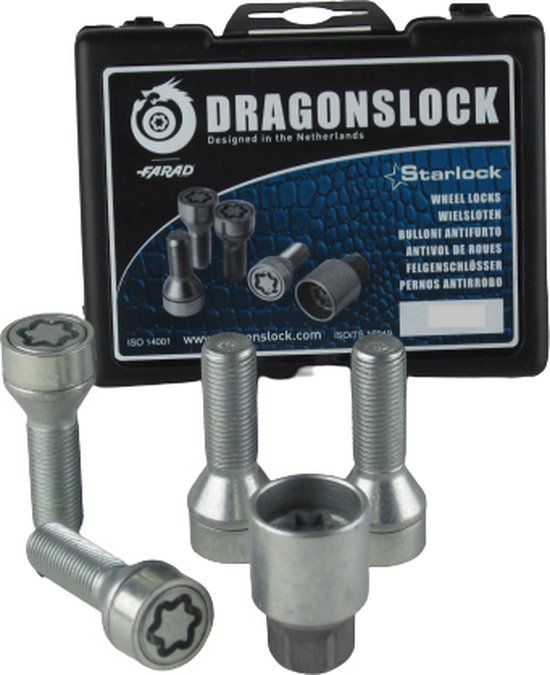 Antivol de jante - Antivol de roue adapté au Lynk & Co 2021> - Merk Dragonslock - Galvanisé - Couleur Grijs