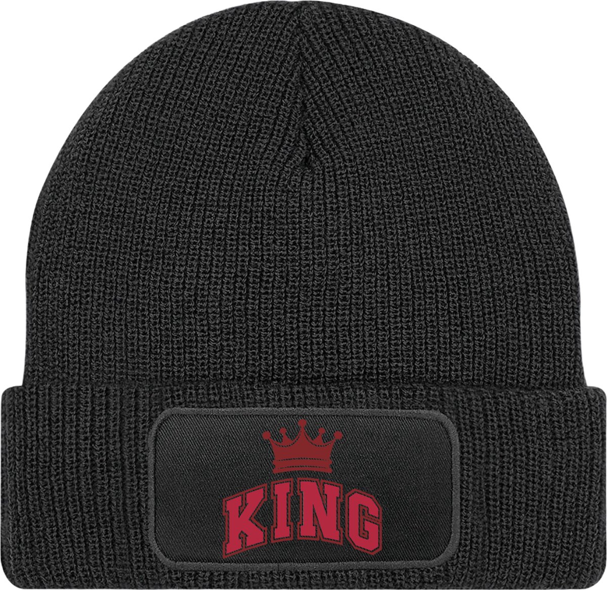 Muts voor hem - cadeau mannen - Zwart - 100% Soft-Touch acrylic - King