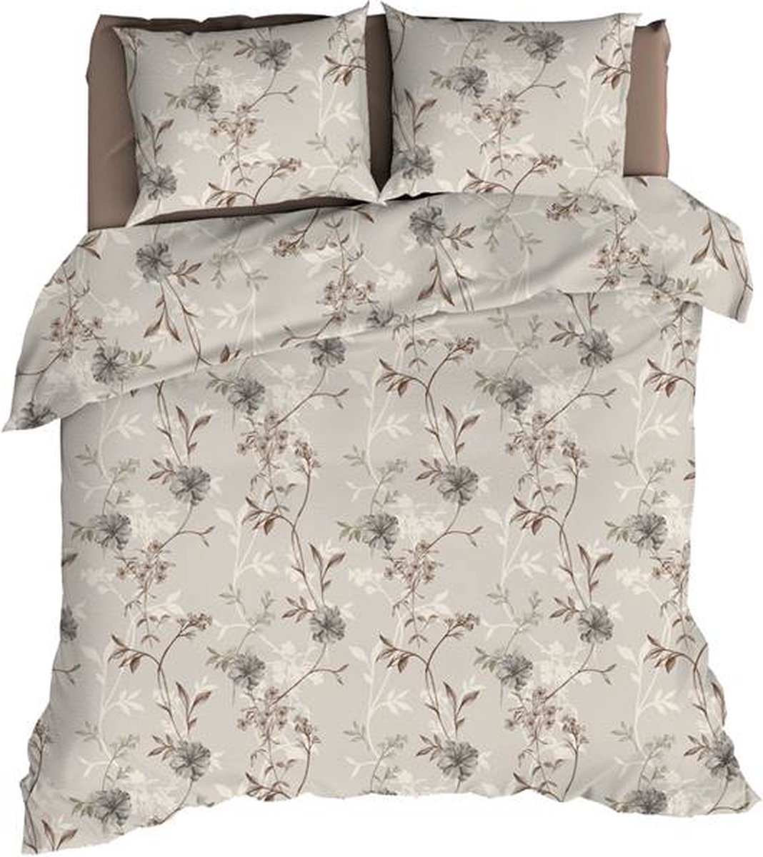 Romanette Richelle Dekbedovertrek - Lits-jumeaux - 240x200/220 cm - Beige