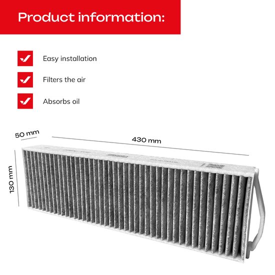 Hotte aspirante à filtre à charbon BORA PUAKF pour BORA Puru/ Pure/X Pure/ S Pure (Propex Parts)