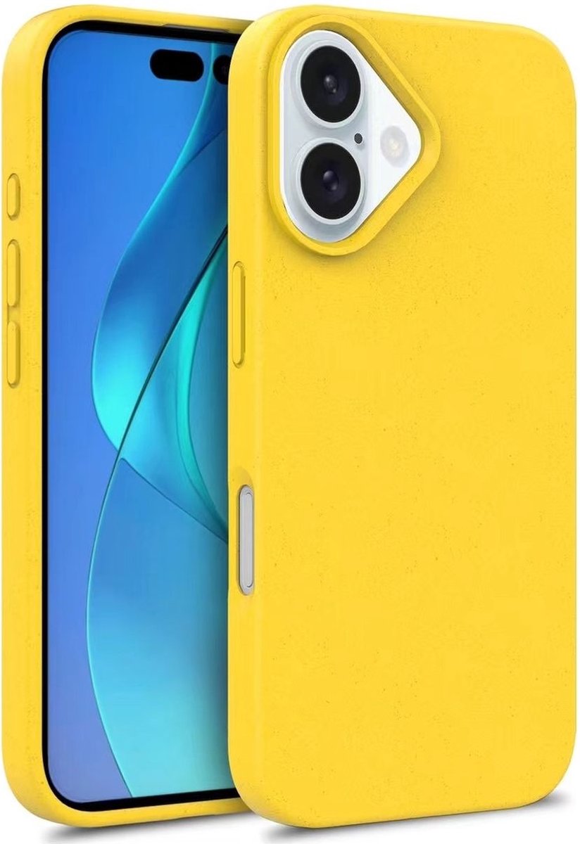 Mobigear Hoesje geschikt voor Apple iPhone 16 Plus Telefoonhoesje Eco Friendly | Mobigear Bio Backcover | iPhone 16 Plus Case | Back Cover - Geel