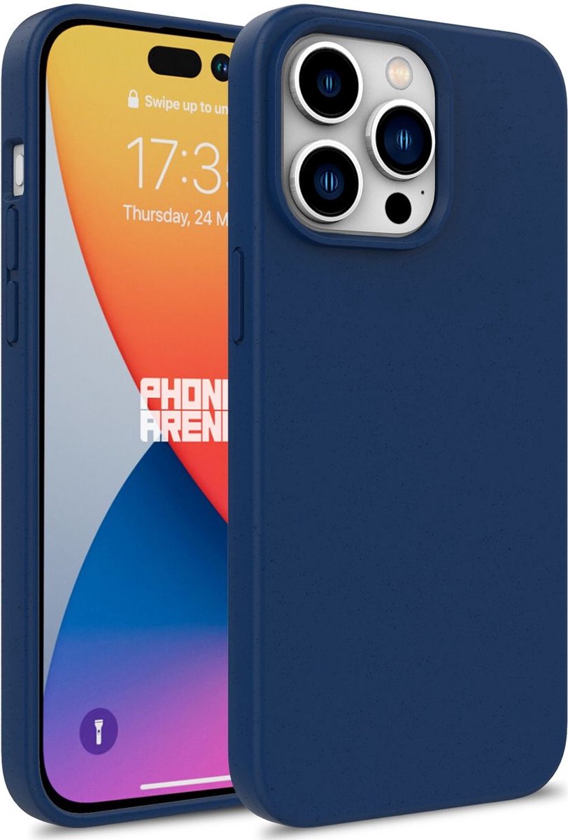 Mobigear Hoesje geschikt voor Apple iPhone 16 Pro Max Telefoonhoesje Eco Friendly | Mobigear Bio Backcover | iPhone 16 Pro Max Case | Back Cover - Blauw