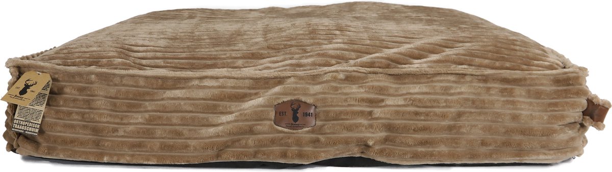 Boony est 1941 premium ligkussen orthopedisch acorn brown velvet corduroy 120x90x20cm