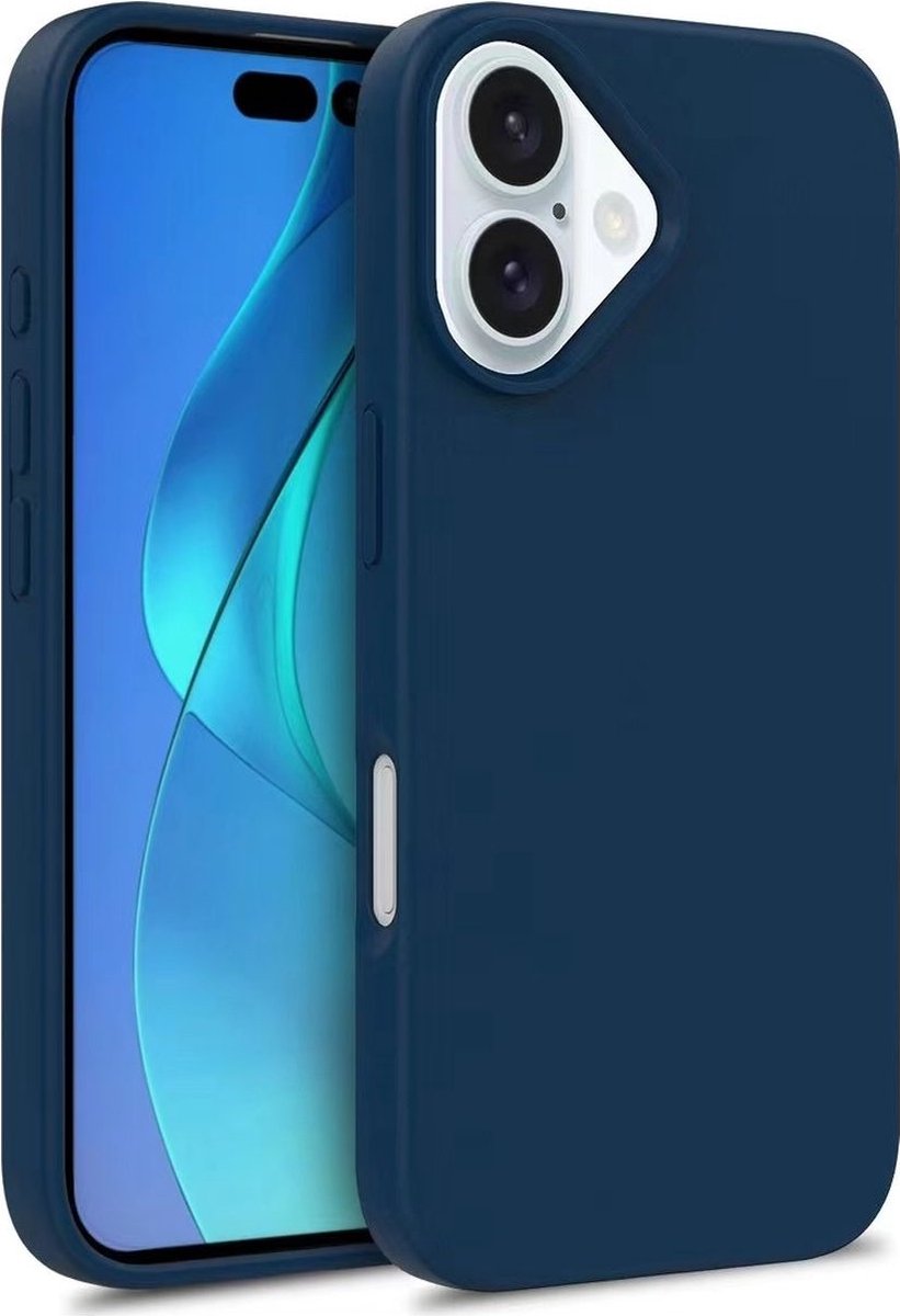 Mobigear Hoesje geschikt voor Apple iPhone 16 Plus Telefoonhoesje Eco Friendly | Mobigear Bio Backcover | iPhone 16 Plus Case | Back Cover - Blauw