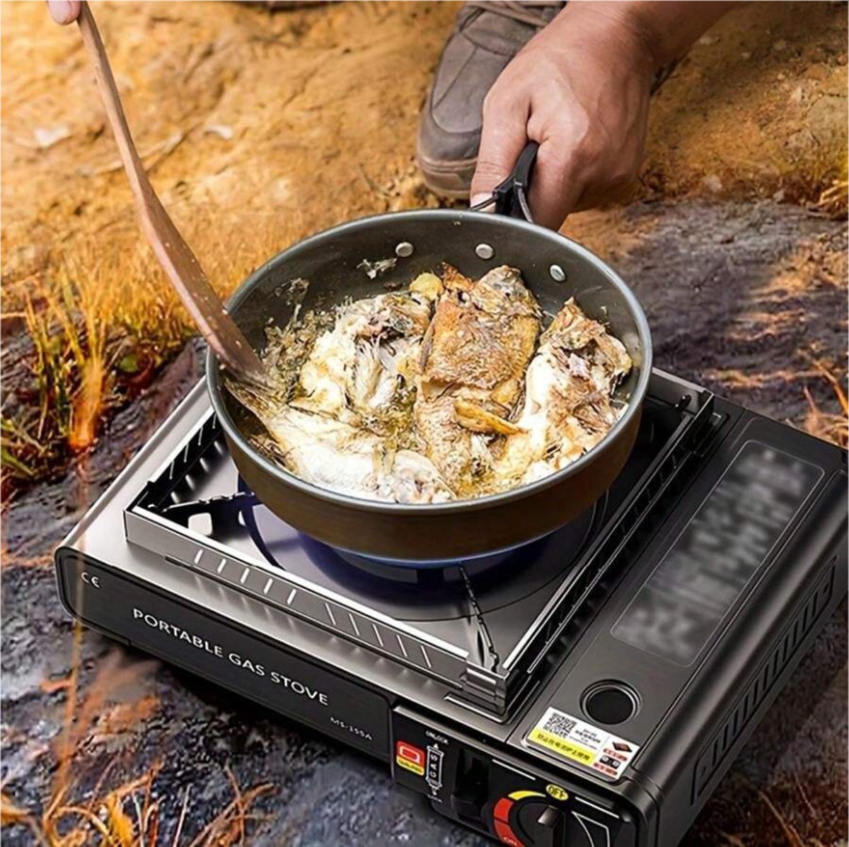 SMH LINE® Camping kooktoestel - Draagbaar Gasfornuis - Incl. 10x gasflessen en koffer (10