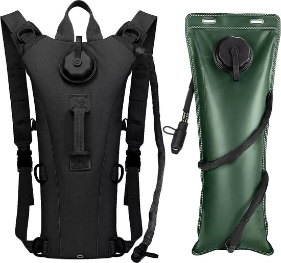 Foto: Drinkrugzak water en drinkrugzak 3l met rietje bpa vrije water rugzak rugzak waterzak hydratatie rugzak eva waterzak hydration backpack perfect voor kamperen fietsen wandelen hardlopen of ski n lichtgewicht ademend