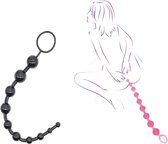 Anale Kralen I Anal Beads I I Buttplug I Anaal Plug I Butt Plug I Gevorderen I 10 Kralen I 31 CM Lengte I 25 CM Inbrenglengte I Siliconen I Zwart