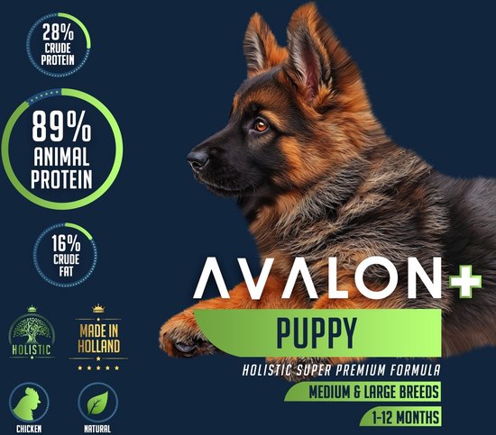Avalon Petfood Puppy - Nourriture pour chiens - Sans céréales - 12,5 KG - <12 mois
